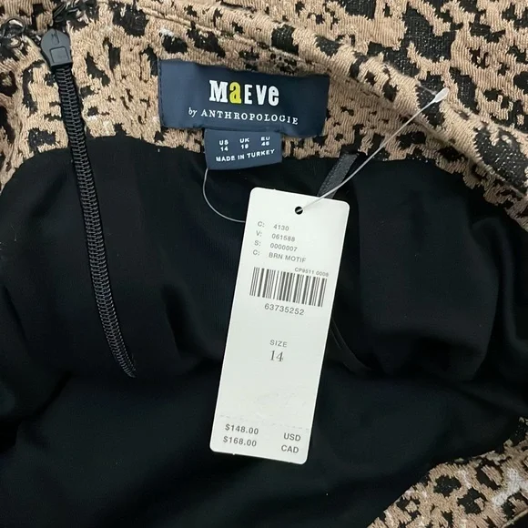 Anthropologie Maeve Knit Cut-Out Mini Dress Size 14 - Picture 6 of 6